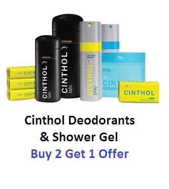 India Desire : Cinthol Deodorants & Shower Gel Buy 2 Get 1 Offer & Get Extra 25% Cashback From Paytm